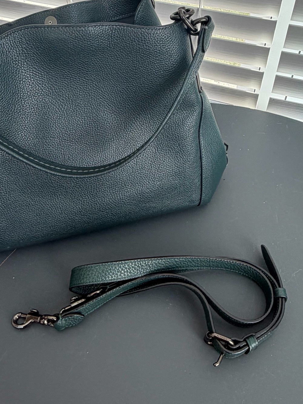 COACH Dalton 28 Midnight (Dark Greenish Blue) with Gunmetal Hardware - Picture 9 of 10